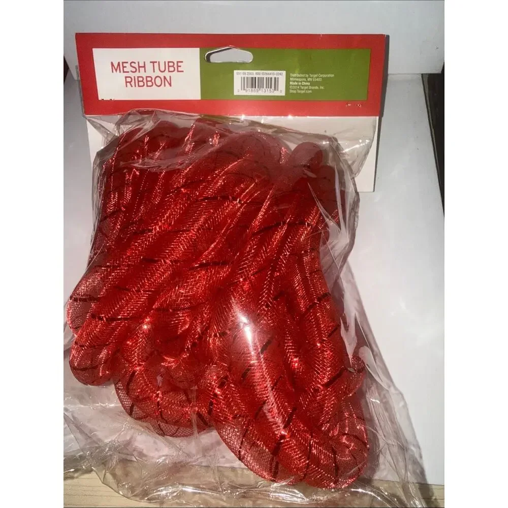 Target Red Mesh Tube Ribbon